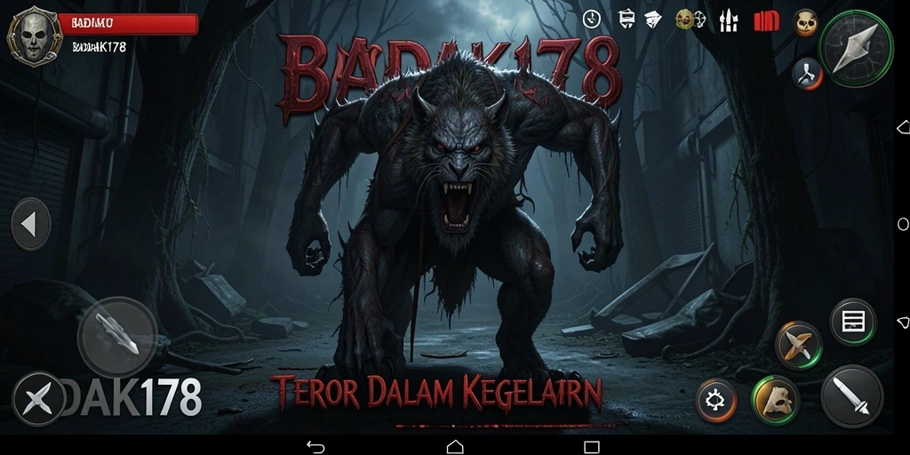 Tampilan gameplay BADAK178 yang menegangkan dengan suasana horor yang mengintimidasi.