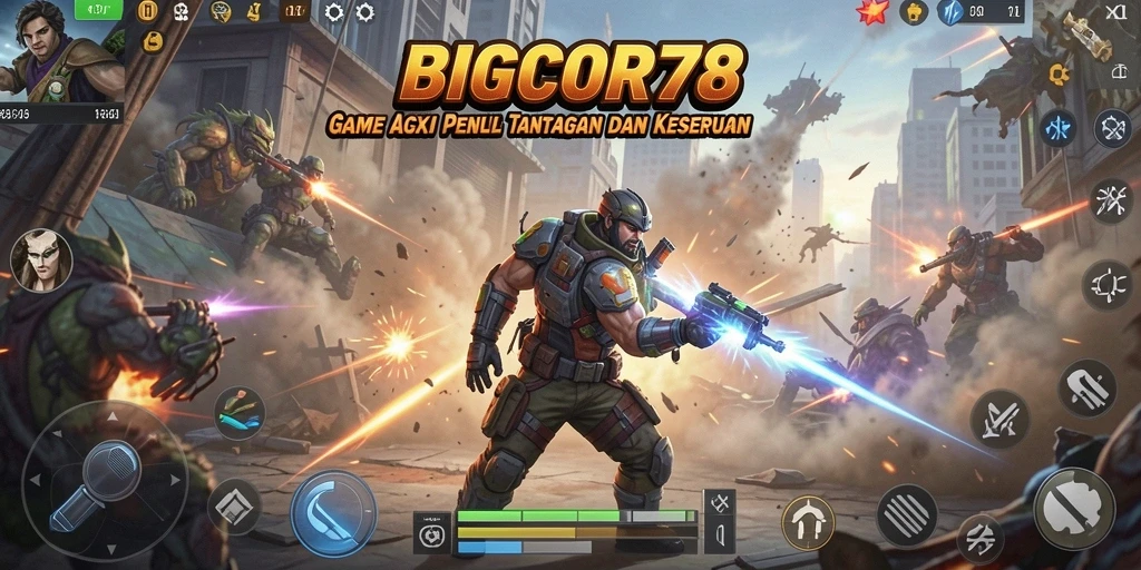 Gameplay aksi seru dan mendebarkan di BIGCOR78.