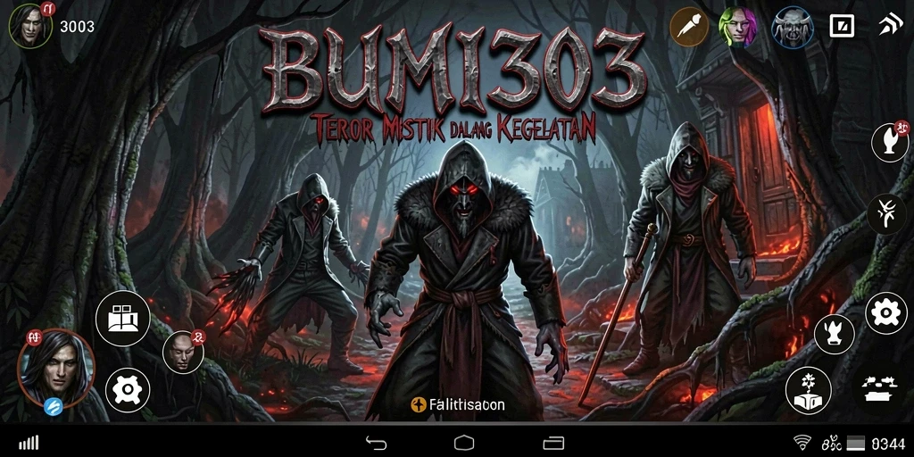 Screenshot gameplay menakutkan dari BUMI303 yang menunjukkan suasana horor.