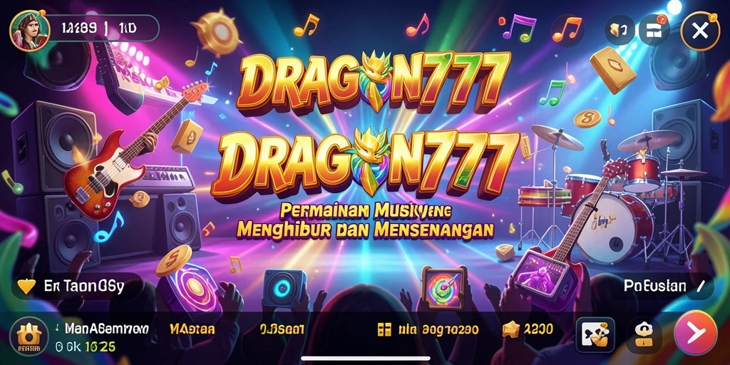 Tampilan gameplay <strong>DRAGON777</strong> yang menarik dengan lagu-lagu populer.