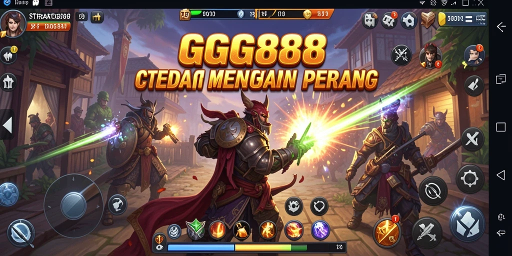 Tangkapan layar gameplay GGG888 menunjukkan pertempuran strategis yang mendebarkan.