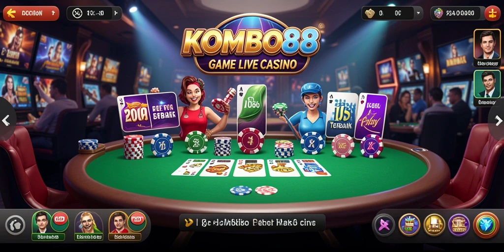 Tampilan menarik dari gameplay Live Casino di KOMBO88.