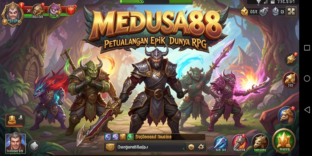 Tampilan gameplay RPG yang imersif dan menawan di MEDUSA88.