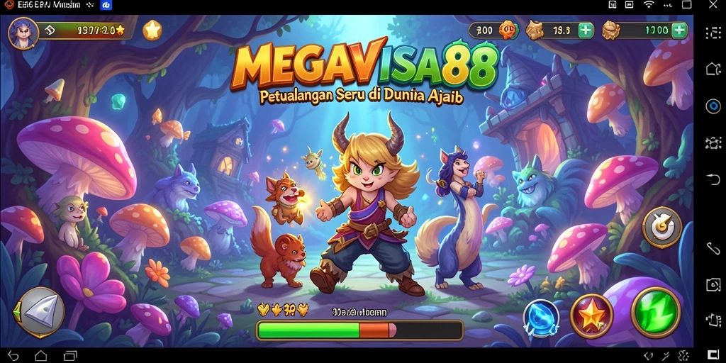 Tampilan dinamis gameplay petualangan MEGAVISA88 yang memukau.