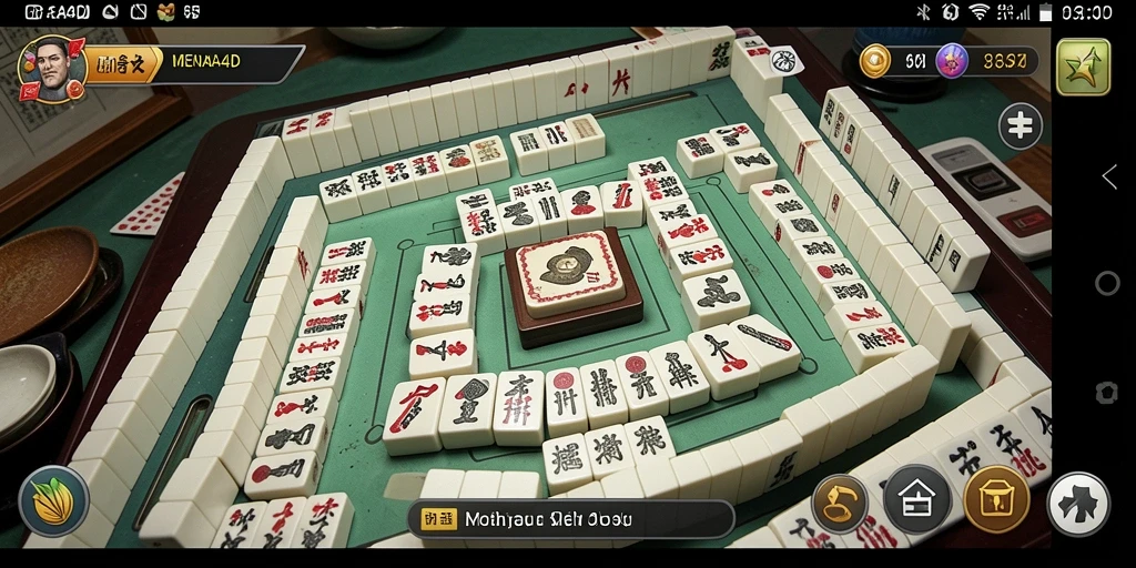 Tangkapan layar MENARA4D menampilkan aksi seru Mahjong.
