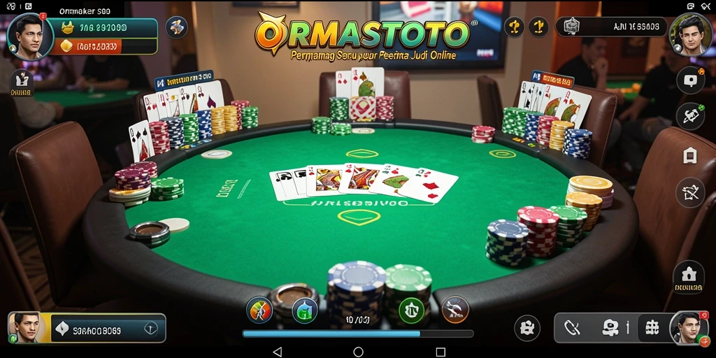 Gambaran gameplay Poker yang mendebarkan di ORMASTOTO.