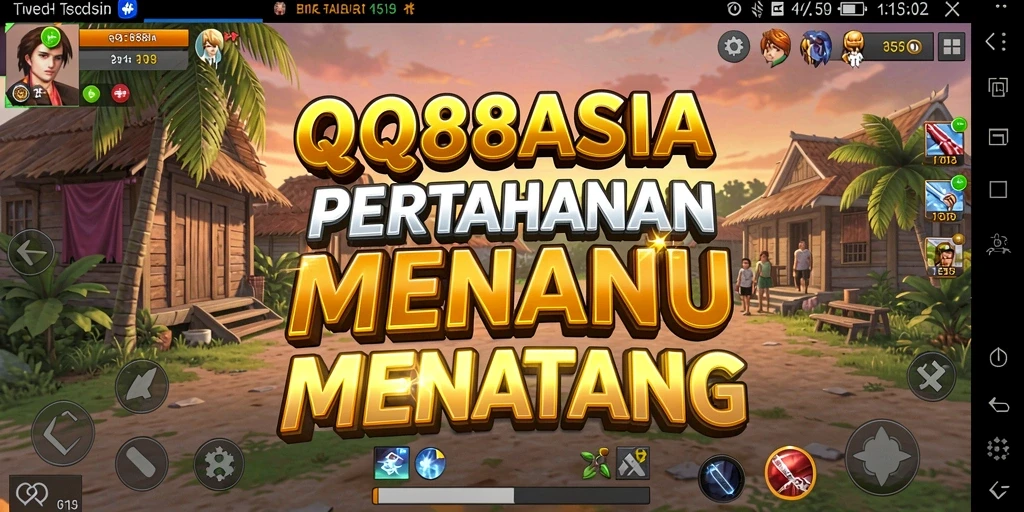 Tampilan gameplay QQ88ASIA yang menarik dengan menara pertahanan strategis.