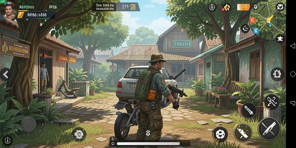 Screenshot gameplay RP66 menampilkan interaksi kehidupan sehari-hari yang realistis.