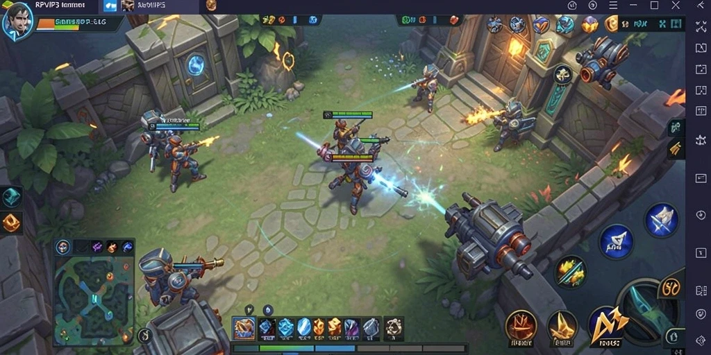 Gameplay RPVIP3 menampilkan strategi dan pertarungan seru.