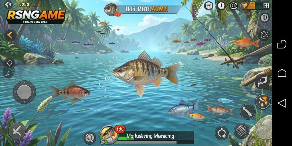 Screenshot gameplay RSNGAME menampilkan pengalaman memancing yang realistis dan menyenangkan.