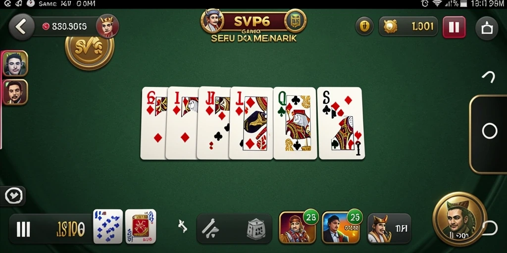 Tampilan gameplay seru dalam SVIP6 yang menunjukkan aksi permainan Domino.
